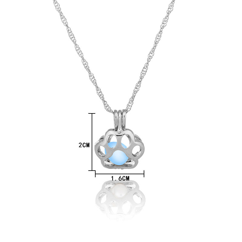 HKM-3236157 Animal Night Light Necklace with Drop Light Design, 45 cm Chain Length, Compact Size 2.1 x 1.6 cm