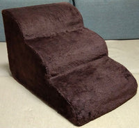 HKM-3236797 Three-Tier Pet Training Stairs - Cloth Design, Dark Gray & Brown, 60*42*39CM