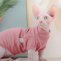 HKM-3238077 Dralon Pet Clothes for Hairless Cats in Cherry Pink and Dark Green for Autumn and Winter