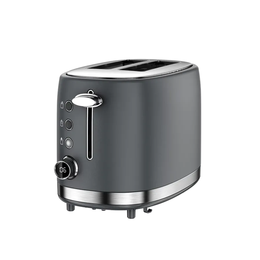 HKM-323923 Digital Display 2-Slice Toasting Machine with Defrost, Reheat and Cancel Functions