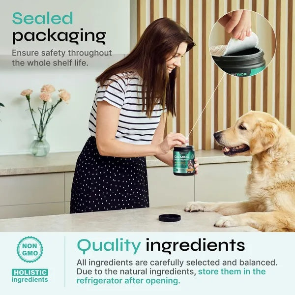 HKM-3239357 Hemp Calming Chews for Dogs - Duck Flavor Soft Treats for Anxiety Relief and Stress Management