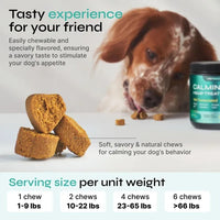 HKM-3239357 Hemp Calming Chews for Dogs - Duck Flavor Soft Treats for Anxiety Relief and Stress Management