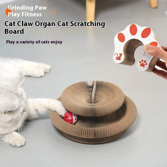 HKM-3239485 Pink Foldable Cat Scratch Board with Strong Magnetic Design