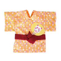 HKM-3239869 Japanese Style Yukata Kimono for Pets in Orange and Blue - One Size Fits Most
