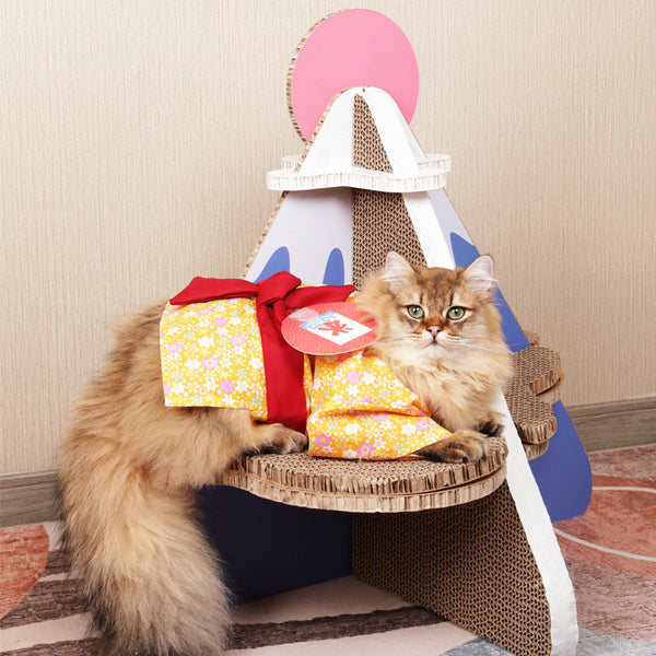 HKM-3239869 Japanese Style Yukata Kimono for Pets in Orange and Blue - One Size Fits Most