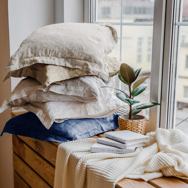 HKM-323987 Linen Wide Side Pillowcase - Simple, Skin-Friendly Cotton, Multiple Sizes Available