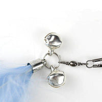 HKM-3240125 Retractable Funny Cat Toy with Feather and Wooden Handle - Adjustable 42-93cm