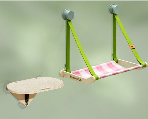 HKM-3240893 Cat Tree with Space Capsule Design, Jumping Platforms, and Strong Adhesive Scratching Rod