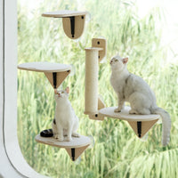 HKM-3240893 Cat Tree with Space Capsule Design, Jumping Platforms, and Strong Adhesive Scratching Rod