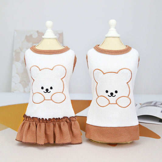 HKM-3241661 Casual Spring and Summer Pet Clothing for Small Dogs - Vests, Skirts, and Sleeved Tees