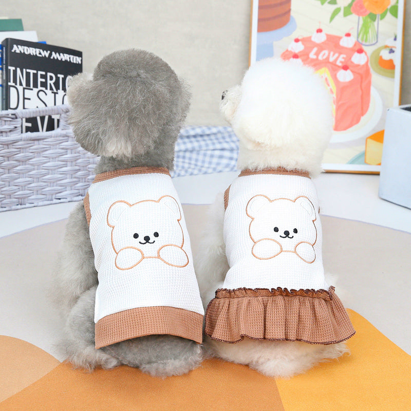 HKM-3241661 Casual Spring and Summer Pet Clothing for Small Dogs - Vests, Skirts, and Sleeved Tees