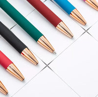 HKM-324307 2 in 1 Multifunctional Stylus and Metal Ballpoint Pen with Custom Logo, Soft Touch Rubber Body, Rose Gold Finish