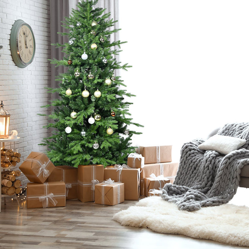 HKM-324307 Artificial Green PVC Christmas Tree – Available in 4ft, 5ft, 6.5ft, and 7.5ft Options with Hybrid Design