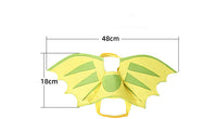 HKM-3243453 Halloween Pet Dinosaur Wings Costume for Cats and Dogs - Green Felt, Free Size