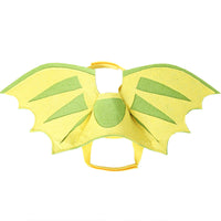 HKM-3243453 Halloween Pet Dinosaur Wings Costume for Cats and Dogs - Green Felt, Free Size