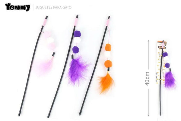 HKM-3244093 Interactive Plastic Fur Ball Cat Toy Teaser