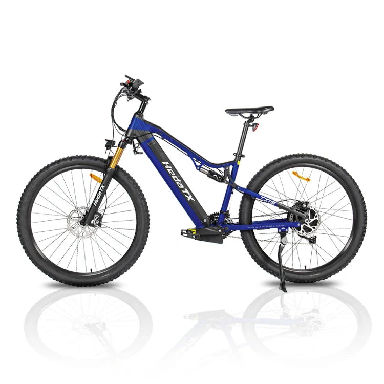 HKM-324499 29-Inch Full Suspension Electric Mountain Bike With Hydraulic Disc Brake System and 27-Speed Gears