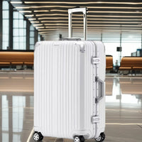 HKM-324563 Durable Aluminium Frame Trolley Suitcase with Integrated Password Lock
