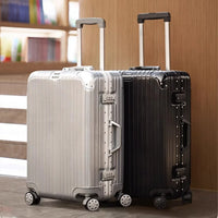 HKM-324563 Durable Aluminium Frame Trolley Suitcase with Integrated Password Lock