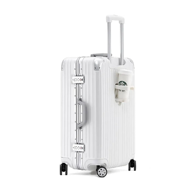 HKM-324563 Durable Aluminium Frame Trolley Suitcase with Integrated Password Lock