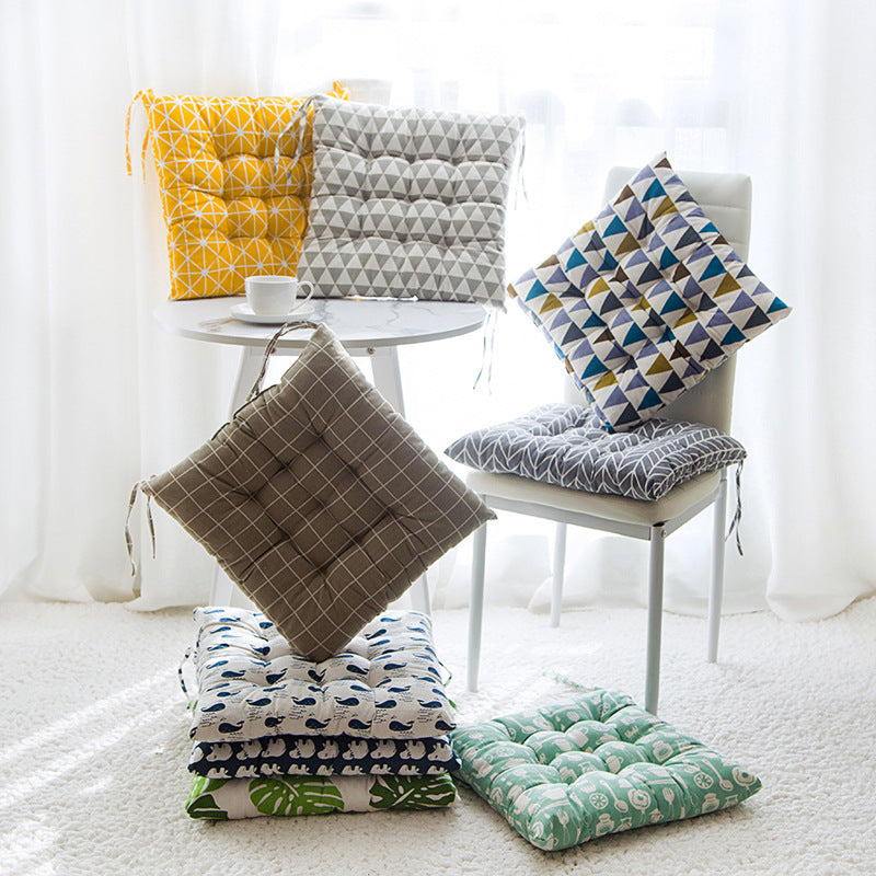 HKM-324563 Square Chair Cushion in Soft Linen and Cotton with PP Cotton Filling - Versatile, Machine Washable, 40x40cm