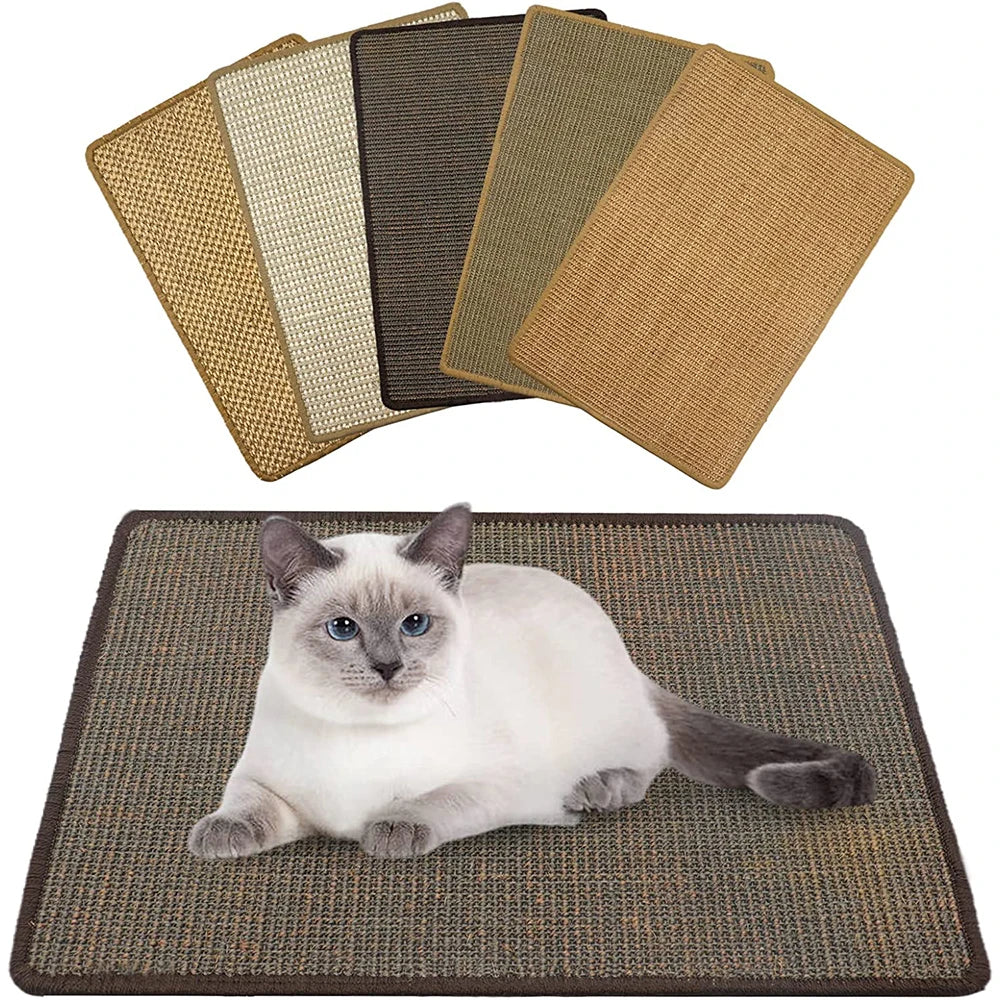 HKM-324691 Natural Sisal Cat Scratching Mat for Cats - Durable Paw Scratch Surface