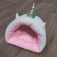 HKM-3248701 Removable and Washable Semi-Enclosed Hamster Nest for Small Pets - Black/White, 30x23x27cm