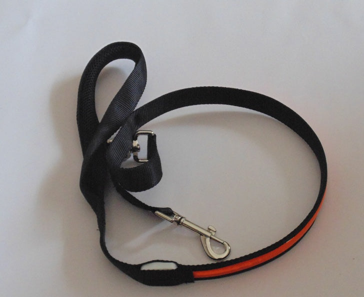 HKM-3248829 LED Fiber Optic Reflective Dog Leash with Manual Control for Day and Night Safety