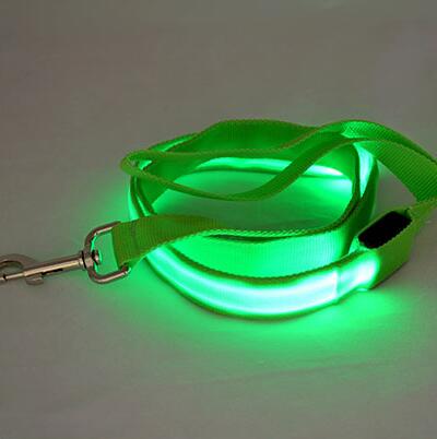 HKM-3248829 LED Fiber Optic Reflective Dog Leash with Manual Control for Day and Night Safety