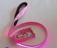 HKM-3248829 LED Fiber Optic Reflective Dog Leash with Manual Control for Day and Night Safety