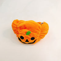 HKM-3249597 Halloween Cartoon Pet Hat Set - Pumpkin and Bat Designs in Orange and Black, Polyester Material, Scarf Sizes Available