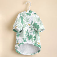HKM-3250109 Hawaiian Resort Style Pet Hoodie with Palm Leaf Design in Various Sizes