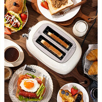 HKM-325075 Retro Stainless Steel 2-Slice Toaster with Sandwich Function