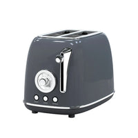 HKM-325075 Retro Stainless Steel 2-Slice Toaster with Sandwich Function