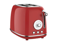 HKM-325075 Retro Stainless Steel 2-Slice Toaster with Sandwich Function