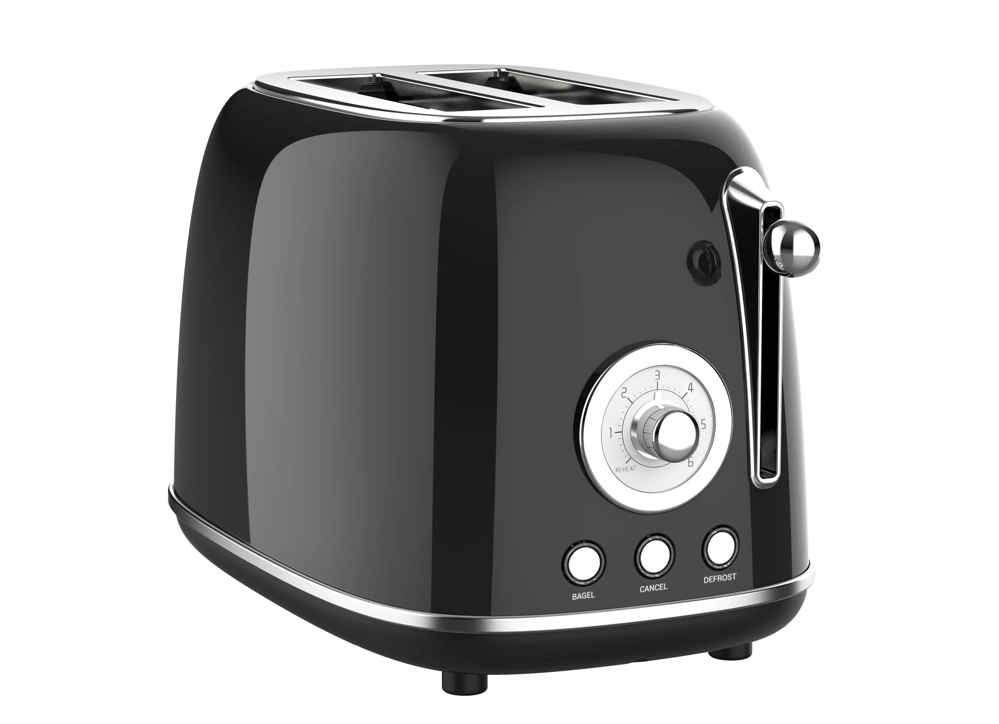 HKM-325075 Retro Stainless Steel 2-Slice Toaster with Sandwich Function