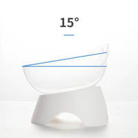HKM-3251005 Non-Slip Elevated Pet Bowl for Cats and Dogs with Oblique Mouth Design
