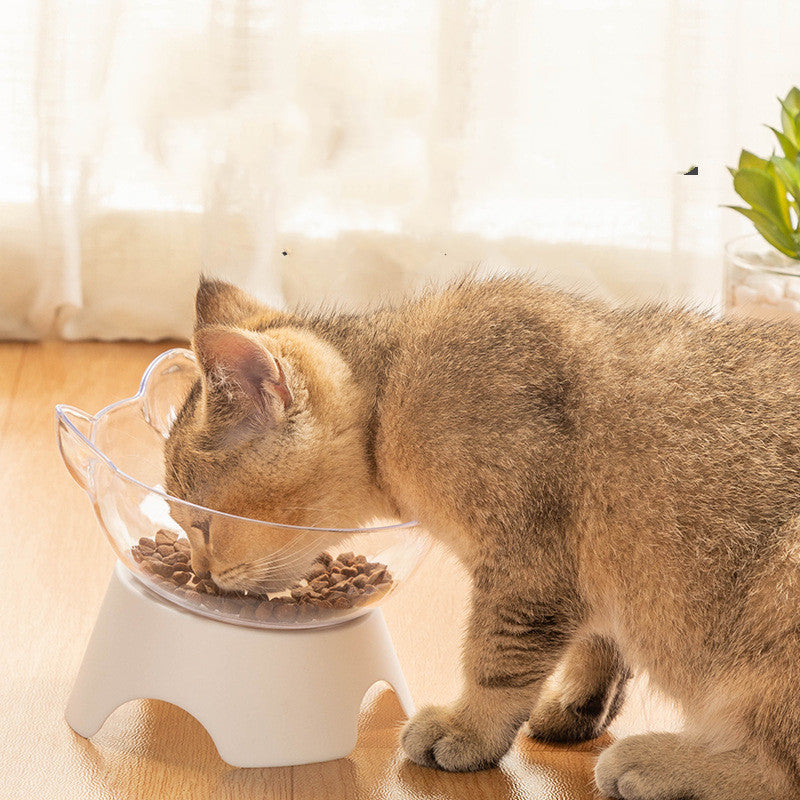 HKM-3251005 Non-Slip Elevated Pet Bowl for Cats and Dogs with Oblique Mouth Design