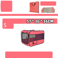 HKM-3251261 Portable Soft-Sided Pet Travel Carrier with Locking Zippers and Safety Belt, Folding Fabric Cage for Cats and Dogs