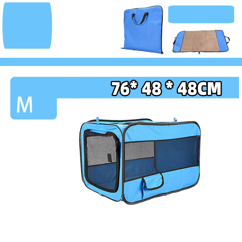HKM-3251261 Portable Soft-Sided Pet Travel Carrier with Locking Zippers and Safety Belt, Folding Fabric Cage for Cats and Dogs