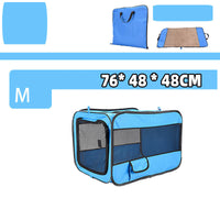 HKM-3251261 Portable Soft-Sided Pet Travel Carrier with Locking Zippers and Safety Belt, Folding Fabric Cage for Cats and Dogs