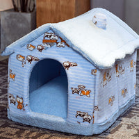 HKM-325139 Plus Velvet Yurt Removable Washable Small Dog Cat Litter House in Multiple Colors