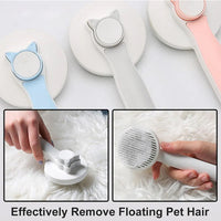 HKM-3252285 Self-Cleaning Slicker Brush for Dogs and Cats - Perfect for Long and Short Hair, Gentle Shedding and Grooming