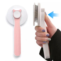 HKM-3252285 Self-Cleaning Slicker Brush for Dogs and Cats - Perfect for Long and Short Hair, Gentle Shedding and Grooming