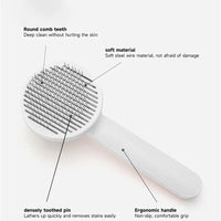 HKM-3252285 Self-Cleaning Slicker Brush for Dogs and Cats - Perfect for Long and Short Hair, Gentle Shedding and Grooming