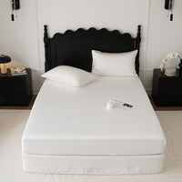 HKM-325331 Light Luxury Purple Lyocell Fiber Solid Color Bed Sheet