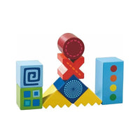 HKM-325459 Wooden Building Block Set for Creative Model Building and Educational Play