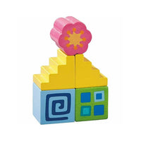 HKM-325459 Wooden Building Block Set for Creative Model Building and Educational Play