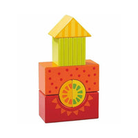 HKM-325459 Wooden Building Block Set for Creative Model Building and Educational Play