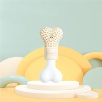 HKM-3255613 Durable Nylon and Rubber Chew Toy for Dogs - Burr Bone Design